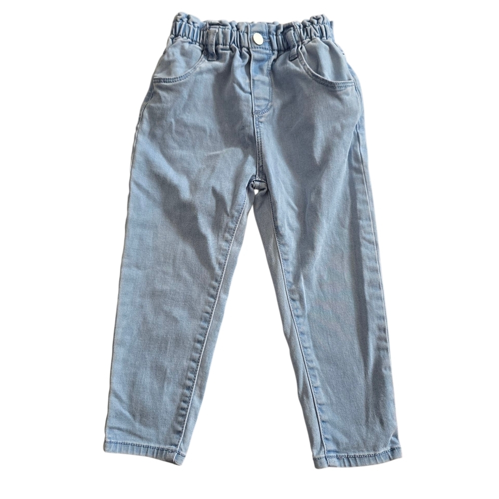 Zara Kids Light Blue Elastic Waist Jeans Lightweight Size 2/3 Girls Denim